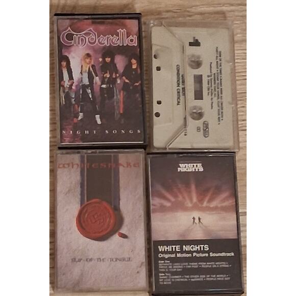 Lot Of 4 Classic Rock Cassettes Pre-owned Untested White Snake, White Nights - Picture 1 of 6
